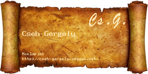 Cseh Gergely névjegykártya