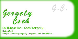 gergely cseh business card